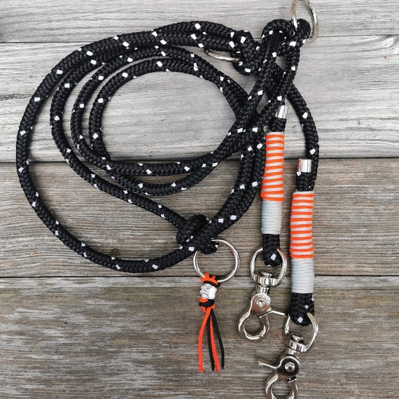 Reflective Rope Leash, Dog Leash, Lead, 3-way Adjustable, Dog