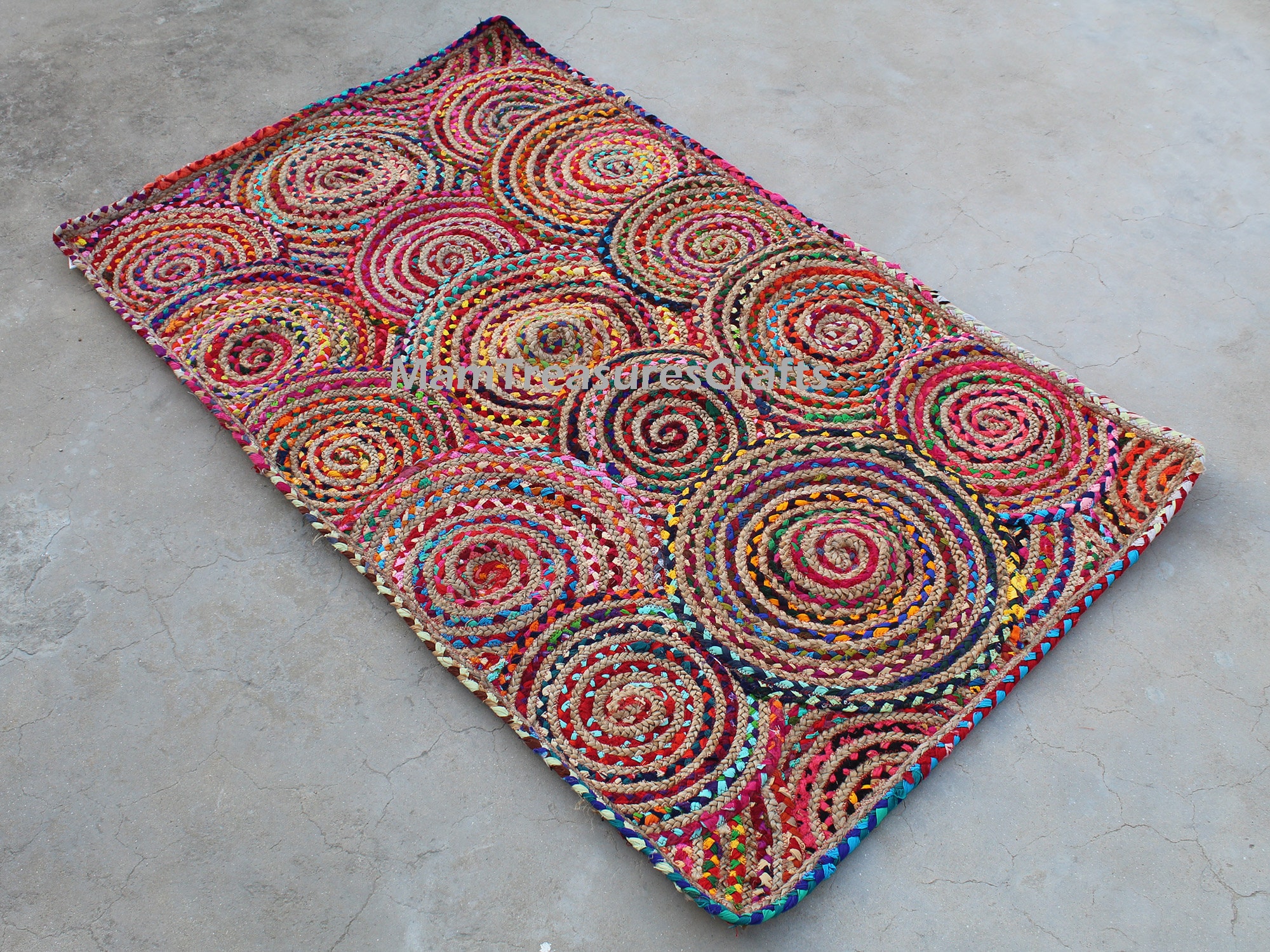 Colorful Area Rug Braided Rag Rug Floor Rug Handmade Rugs Hand 