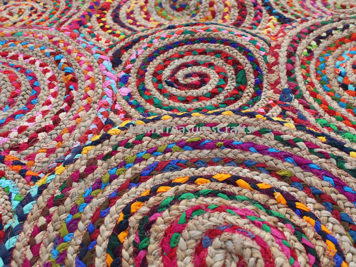 2X3 Foot Rug Colorful Area Rug Braided Rag Rug Floor Rug Etsy