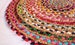 Indian Handmade Braided Jute Chindi Rug Area Round Rug Home Decor Bohemian Indian Carpet Floor Decor Rag Rugs Colorful Cotton Rug Indian Rug 