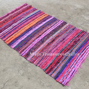 4 X 6 Feet Indian Rug Living Room Rug Floor Rug Area Rug Woven Carpet Pink Indian Rug Home Decor 4 X 6 Foot Bohemian Indian Colorful Carpet