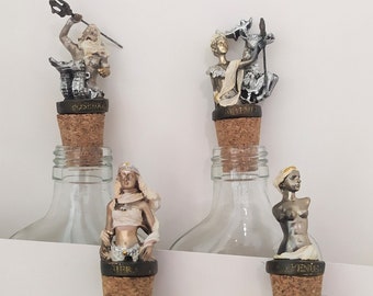 Greek Mythology Wine Stopper Set of 4 Gift Box, Officiant Gift