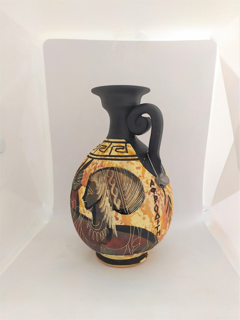 Greek mythology jug 19cm, Athena, Dionysus, Aphrodite ancient Gods Aphrodite-Dionys Jug