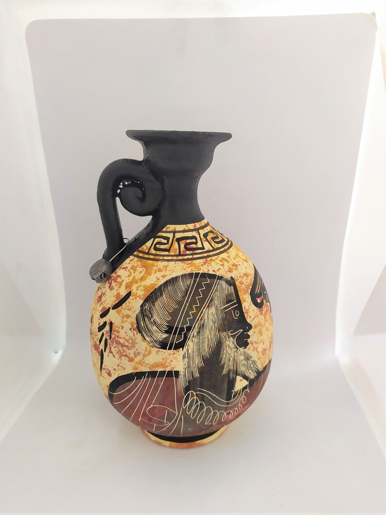 Greek mythology jug 19cm, Athena, Dionysus, Aphrodite ancient Gods image 4