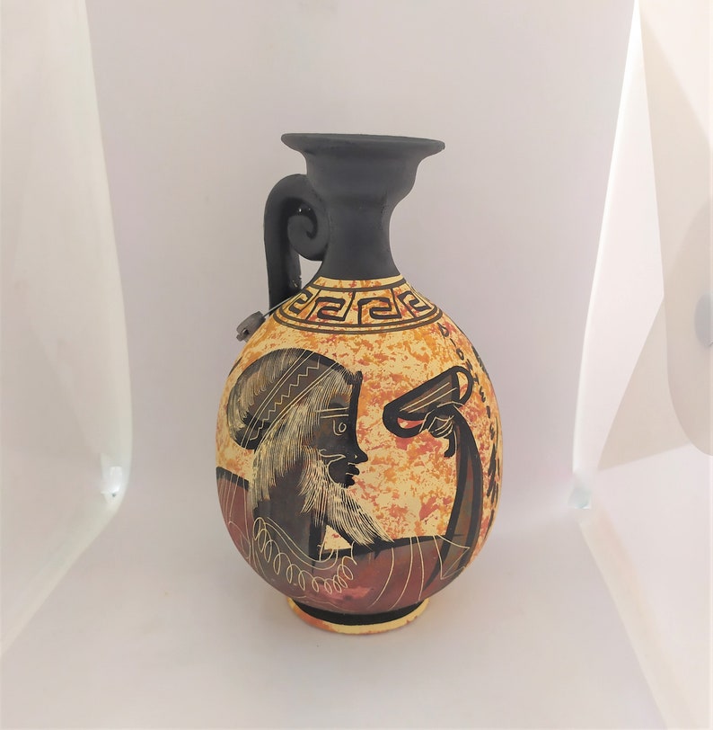 Greek mythology jug 19cm, Athena, Dionysus, Aphrodite ancient Gods image 1