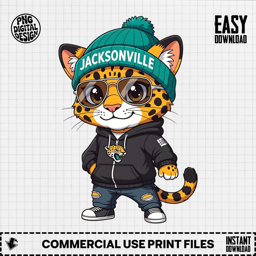 Jacksonville Jaguars Fan Art: Cartoon Jaguar in Hoodie (digital ...