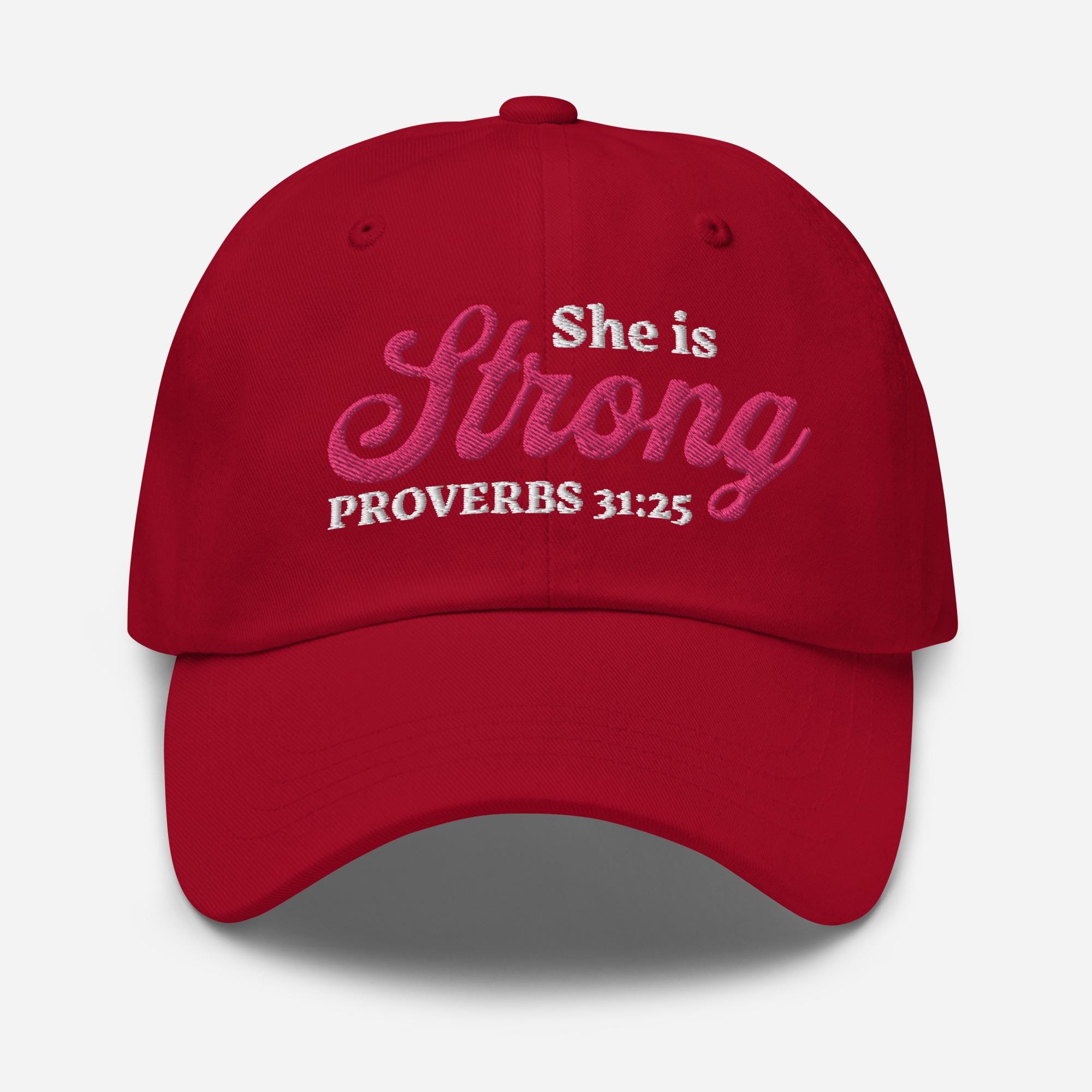 Embroidered, She is Strong, Christian, Bible Verse, Unisex  display picture 1