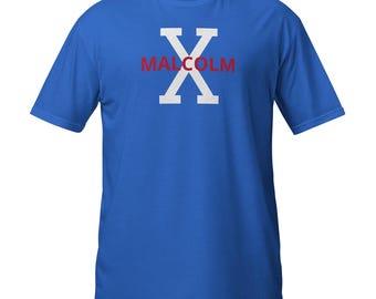 マルコムX Tシャツ：大胆な「X」シンボル、ユニセックスコットンT