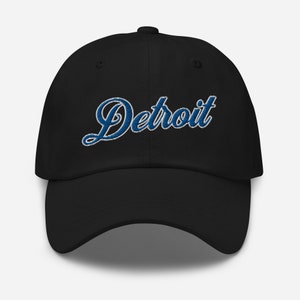 Embroidered Detroit, Detroit Michigan hat,  Detroit mom gift, Detroit  dad gift, gift hat for him, gift hat for her, Dad hat