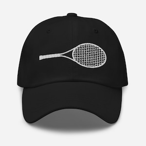 Embroidered Tennis ball hat, tennis racket hat, tennis player hat, tennis lover hat, gift for tennis mom, Dad hat