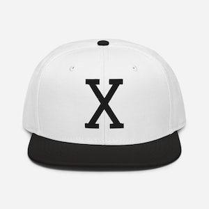 Embroidered Malcolm X, &quot;X&quot;, Black History, Civil Rights, Snapback Hat
