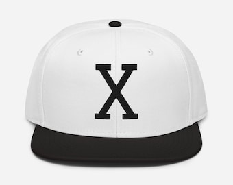 Embroidered Malcolm X, "X", Black History, Civil Rights, Snapback Hat