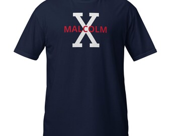 マルコムX Tシャツ：大胆な「X」シンボル、ユニセックスコットンT
