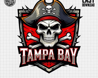 Tampa Bay Pirates Skull & Crossbones Graphic (Digital Download)