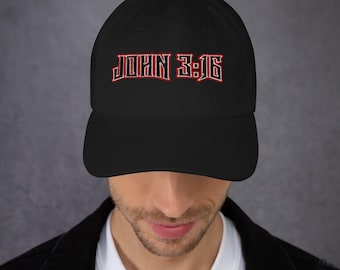 John 3:16 Hat - Inspirational Christian Faith Dad hat