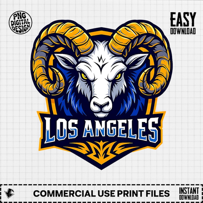 Skeleton Rams Logo Ram Skull - Etsy
