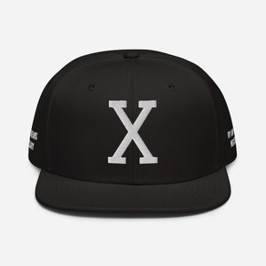 Embroidered Malcolm X, &quot;X&quot;,  Black History, Civil Rights, Snapback Hat