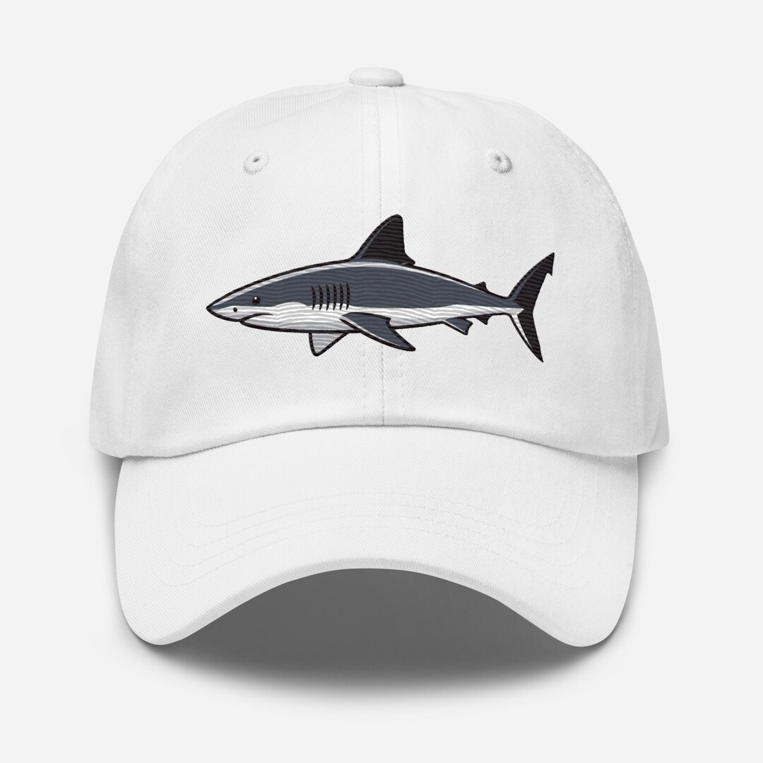 Embroidered Shark Dad Hat - Ocean Baseball Cap - Etsy