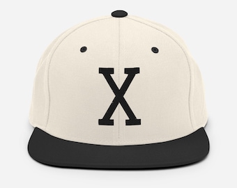 Embroidered Malcolm X, &quot;X&quot;, Black History, Civil Rights, Snapback Hat