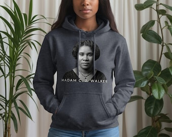 Madam C.J. Walker Shirt | Black History Month Apparel | Women's History T-Shirt Sweatshirt Hoodie | Entrepreneur Gift | Inspirational Tee