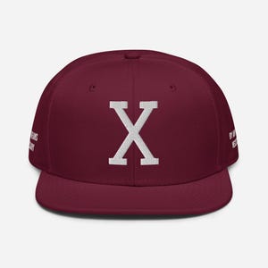 Embroidered Malcolm X, "X", Black History, Civil Rights, Snapback Hat image 4