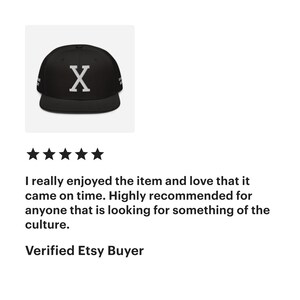 Embroidered Malcolm X, "X", Black History, Civil Rights, Snapback Hat image 10