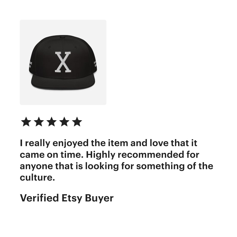 Embroidered Malcolm X, "X", Black History, Civil Rights, Snapback Hat image 10