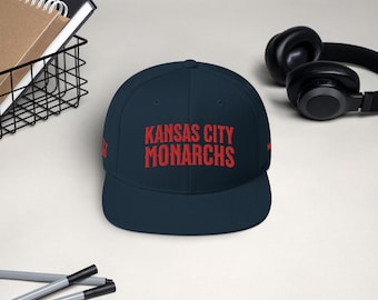Gorra de béisbol de la Liga Negra de Kansas City Monarchs, con cierre trasero