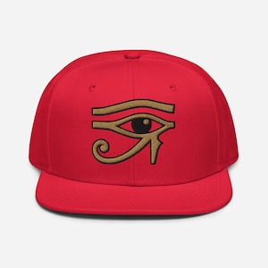 Snapback-hoed met geborduurd oog van Ra - symboolpet uit het oude Egypte