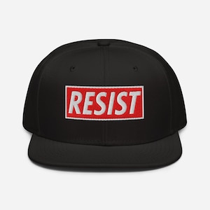 Embroidered &quot;Resist&quot; Snapback Hat