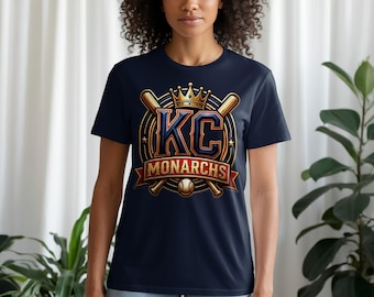 Kansas City Monarchs T-Shirt, Vintage Baseball Fan Apparel, Retro KC Crown Logo Tee, Baseball Gift For Dad, Hoodie, Sweatshirt