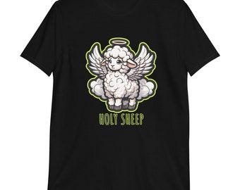 Holy Sheep, Funny Pun, Funny Sheep, Funny, Short-Sleeve Unisex T-Shirt