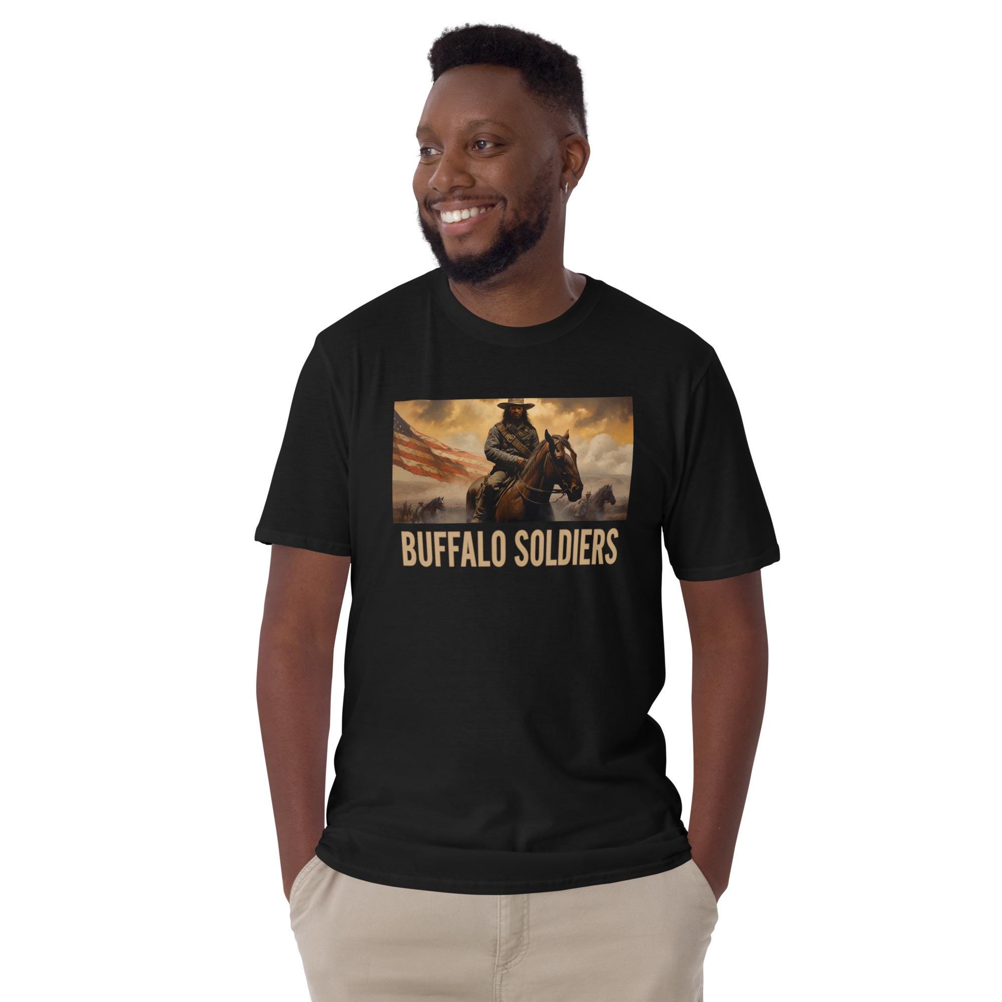 バッファロー・ソルジャーズTシャツ - 黒人歴史トリビュート - ユニ 