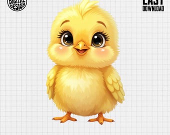 Baby Chick Clipart, Cute Baby Animal Clipart, Baby Nursery Clipart, Easter Clipart, Baby Shower Clipart, Baby Chick Png