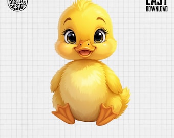 Baby Chick Clipart, Cute Baby Animal Clipart, Baby Nursery Clipart, Farm Animals, Baby Shower Clipart, Baby Chick Png