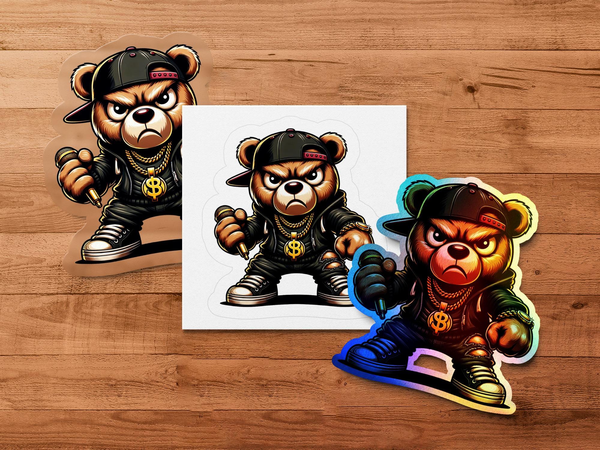 Hack Raper Bear Hip Hop Bear Digital Art, Rapper Bear PNG Image, Urban Teddy Bear ...
