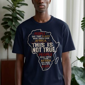 People Were Made Into Slaves T-Shirt Sweatshirt Hoodie | African History Truth Map Tee | Black Heritage Apparel