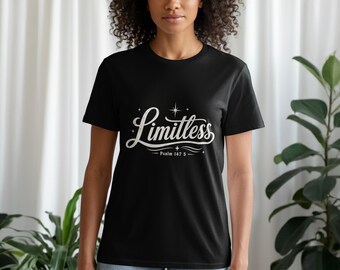 Limitless Christian Shirt Psalm 147 5, Faith Scripture T-Shirt, Hoodie, Sweatshirt, Inspirational Religious Gift Apparel