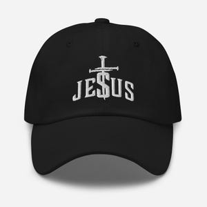 Embroidered Jesus Dad Hat | Christian Faith Baseball Cap | Minimalist Religious Gift | Unisex Adjustable Cotton Hat | Christian Apparel