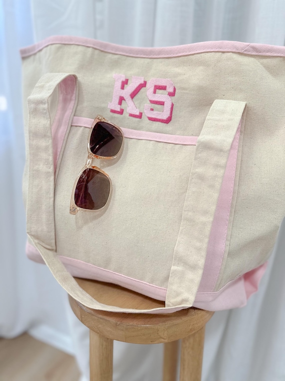 Custom Embroidered Shadow Monogram Tote Bag - XL Tote Bag - Canvas Tote - Gift for Her - Bridesmaid Bridal Party Gift - Personalized Gift