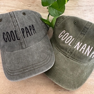 Gorra bordada teñida con pigmentos personalizada - Texto personalizado - Gorra de papá - Gorra bordada - Texto personalizado - Gorra desgastada - Sin estructura