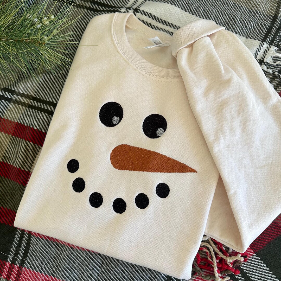 Snowman and Bunny Print Casual Cotton Sweatshirt main image 0