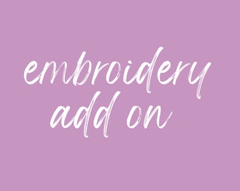 Embroidery Add On
