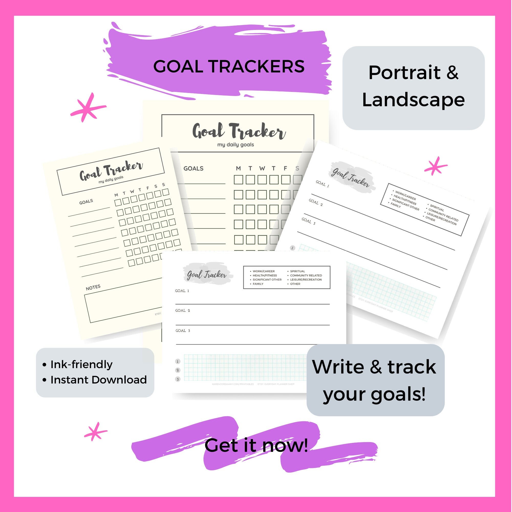 Simple goals. Daiso goal tracker. Goal tracker printables. Goal tracker. Goal tracker.