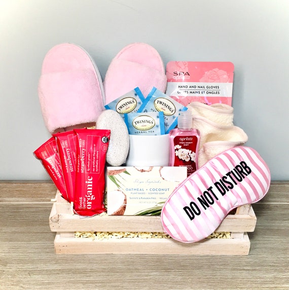 Monsuri Self Care Gift Basket for Mom: New Mommy Care Package Pampering Gift Set with Bath Accessories and Natural Skincare Products. Our Spa Day Kit