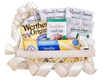 Sugar Free Gift Basket, Diabetic Friendly, Sugar Free Care Package, Gift Basket for Grandparents, Anniversary Gift for Parents