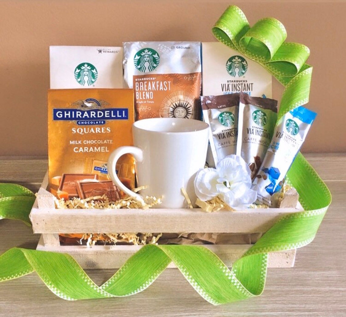 Starbucks Gift Basket Coffee Lovers Gift For Dad Gift For