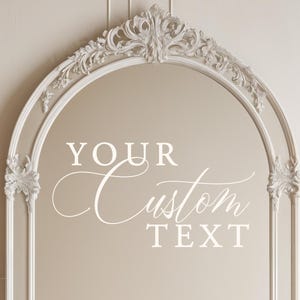 Benutzerdefinierte Hochzeit Vinyl Spiegel Aufkleber Ihr Text Vinyl Aufkleber für Hochzeit und Event Schild Willkommensschild Aufkleber Brautdusche Event Display Aufkleber