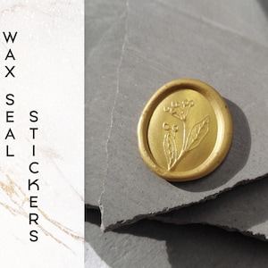 Botanical Oval Wax Seal Stickers, Wedding Wax Seal Stickers, Wedding Stationary Wax Seal Stickers  -1146160320