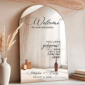 Selfie Wedding Mirror Decal Custom Welcome Wedding Mirror Sign Decal Selfie Wedding Decal Text Vinyl Decal Custom Wedding Welcome Sticker